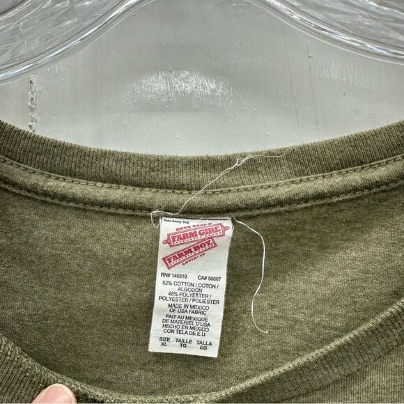 Farming Because Starving Sucks army green short sleeve t shirt women's xl - Picture 3 of 3